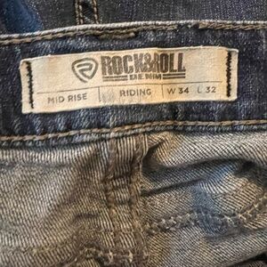 Rock & Roll Jeans. Midrise. 34/32